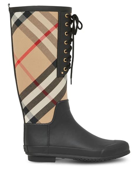 burberry check panel rain boots sale